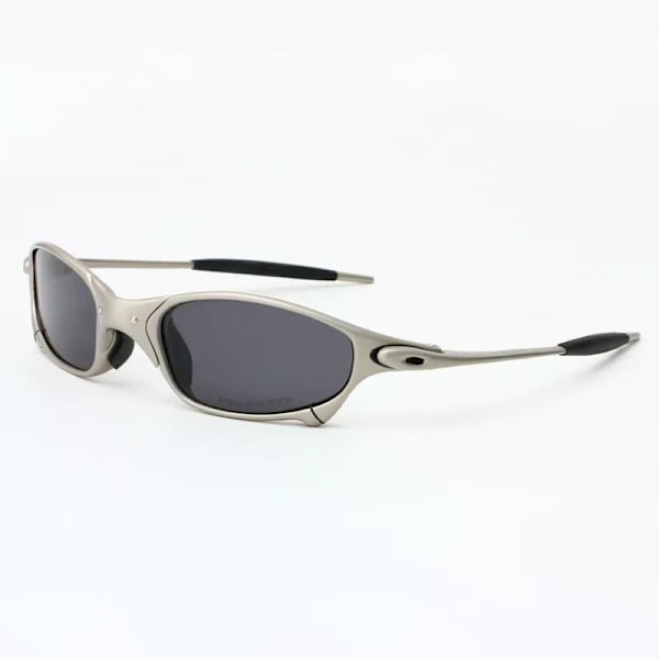 MTB Man Polarized Solglasögon Cykelglasögon UV400 Fiskesolglasögon Metall Cykelglasögon Cykling Glasögon Ridglasögon B2-1 Black