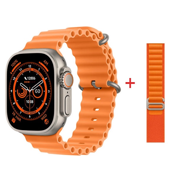 Smart Watch Ultra Series 8 NFC 49mm Smartwatch Herr Dam Bluetooth Call Vattentät Trådlös laddning HD-skärm för Apple GoldHY-GoldGS