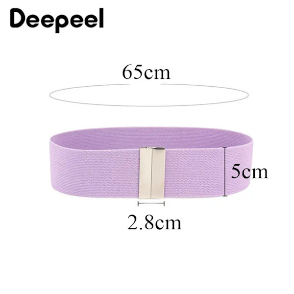 1st Deepeel 5*65cm Elastiska bälten för kvinna Guld Silver Spänne Cummerbunds Dunjacka Klänningar Midja knuten Dekoration Strechbälte CamelGold 65cm