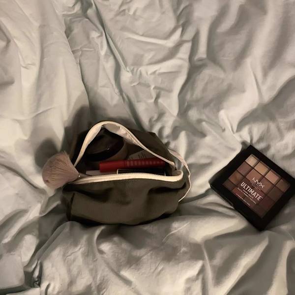 Koreansk sminkväska för kvinnor Bärbar kosmetisk förvaring Toalettväskor Kvinnlig skönhet Case Organizer Clutch Khaki L-17x8.5x11cm