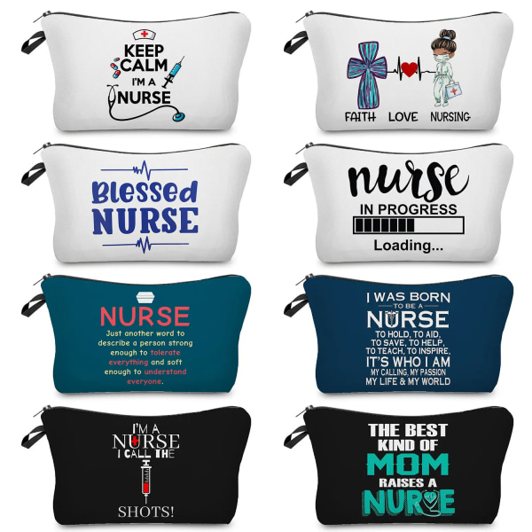 Flicka Case Sjuksköterska Kosmetisk väska Tecknad Print Kvinnors Resetoalettpaket Organizer Sjukhus Läkare Present Sminkväska hz6955 Nurse Bag