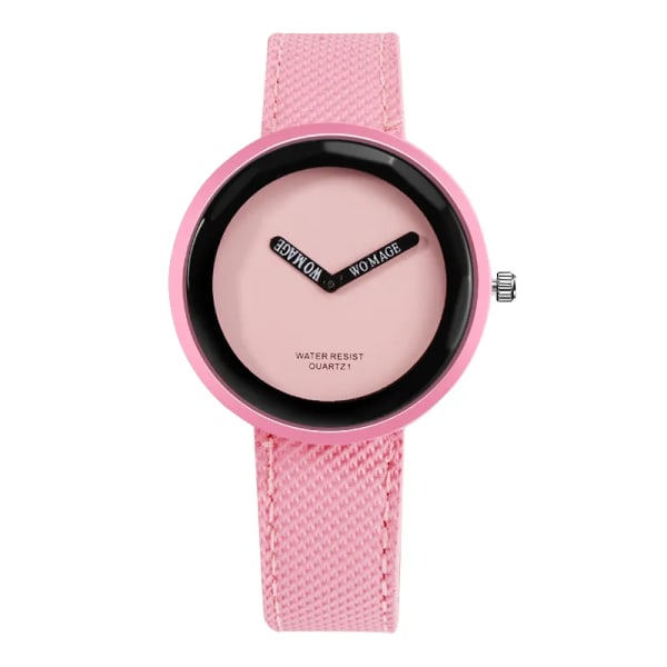 Nya kvinnor kvartsklänning klockor Elegant Pu-läderrem Casual Armbandsur Kvinna Montre Kvinnor Relogio Feminino bayan kol saati Pink