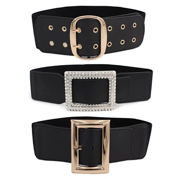 2020 Korsett Wide Pu Läder Slimming Body Bälten för kvinnor Elastiska hög midja bälten cinto sobretudo feminin ceinture femme fajas Black 68-80cm