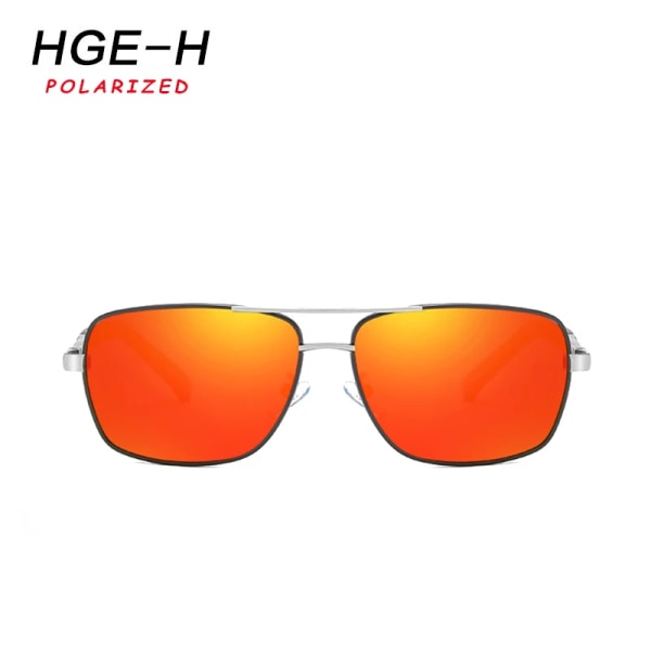 HGE-H 2021 Märke Herr Solglasögon i aluminium Polariserade UV400 Spegel Solglasögon för män Dam För Herr 100 % UV Reseglasögon KD72 Black Silver Frame