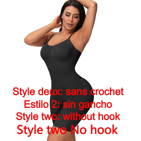 Colombianskt gördel för kvinnor modelleringsbälte 3-bröst Fajas BH Shaper Spets Slimming Shorts Bodyshaper Hemmakläder Waist trainer Plus style 2 black M