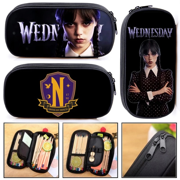 Onsdag Addams och Enid Case Pennväskor Nevermore Academy Gothic Girl Pennlåda Söt case Present dqbbwedens11cw