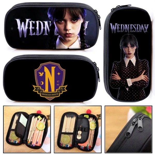 Onsdag Addams och Enid Case Pennväskor Nevermore Academy Gothic Girl Pennlåda Söt case Present dqbbwedens31cw