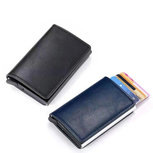 Stöldskydd Rfid Metallic Visitkortshållare Plånbok Kredit Bank ID Case Smart Liten Smal Mini Kvinnor Män Handväska Korthållare Secrid carbon fiber