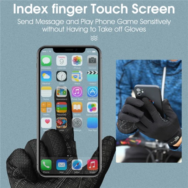 WEST BIKING Vår Höst Unisex Cykelhandskar Full Finger Touch Screen Bergsbestigning Sporthandskar Sommar Fingerless Mitts Black Full Finger XL