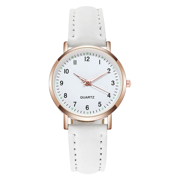 Kvinna Lysande Watch För Casual Grön Rosa Röd Dam Liten Quartz Watch Armbandsur White Watch