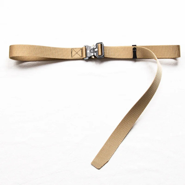 Bälte Män Utomhus Jakt Metall Taktiskt bälte Multifunktionslegering Spänne Högkvalitativ Marine Corps Canvas Bälte för kvinnor 2.5cm Bhaki black 100cm