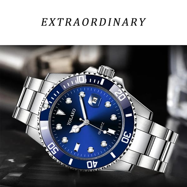 Watch Ny lyx watch Herr Vattentät Date Grön Urtavla Klockor Mode Manklocka Watch Relogio Masculino SV2