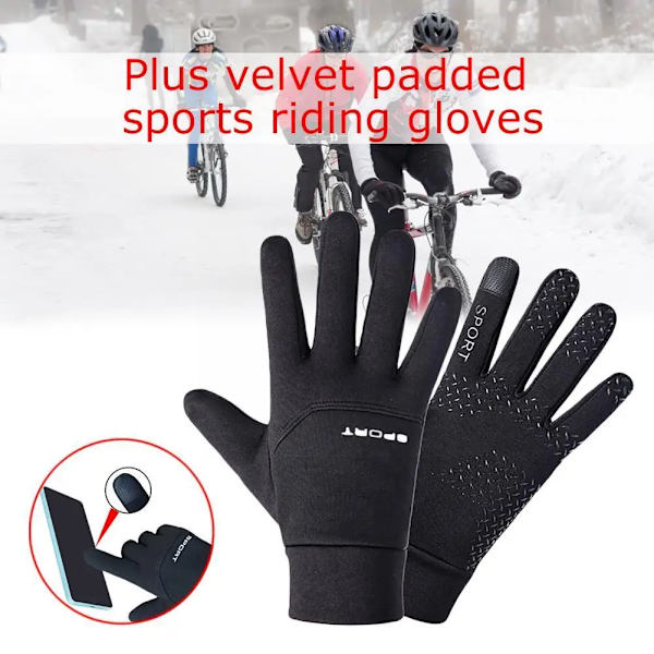 Fotbollshandskar Pojkar Vattentäta thermal grepphandskar Outfield Cykel Cykling Sportcykel Utomhusspelare Fältfotbollshandskar Black