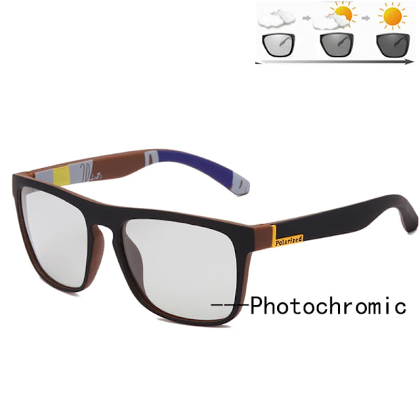 Nya polariserade fotokromatiska solglasögon Märkesdesign Män Körning Byt färg Solglasögon Night Vision Anti-reflex körglasögon red Photochromic