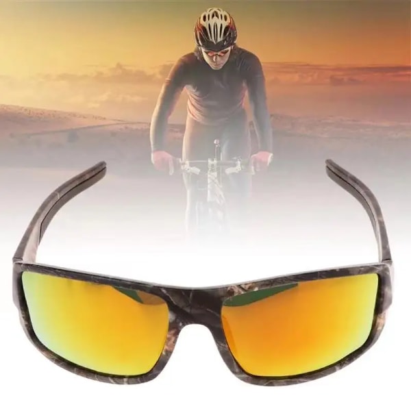 Mode Camo Polarized Solglasögon Män Kvinnor Stresståliga linser Vindsandsäkra mörka solglasögon Man Fiske Cykling UV400 5105C7MatteBlack