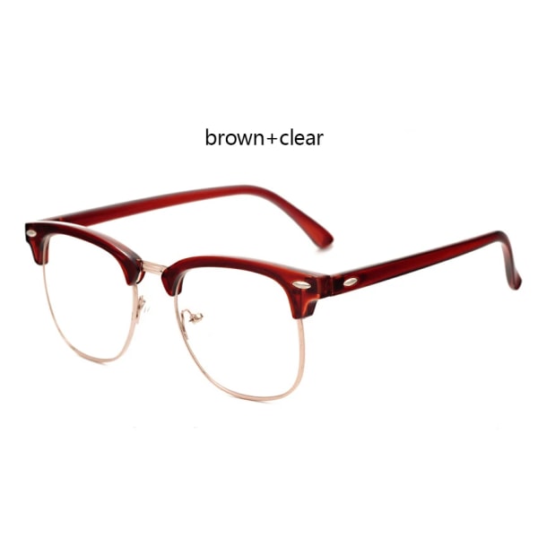 RBROVO 2023 Lyxiga Retro Solglasögon Dam Märke Designer Glasögon Dam Klassiska Glasögon Dam/Män Spegel Lunette Soleil Femme Brown-T