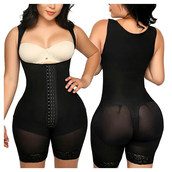 Fajas Reductoras Body Shaper Slimming Slida Flat Belly Shapewear Magkontroll Body Efter förlossning livstycken Gördlar Kvinna Korsett Black XL