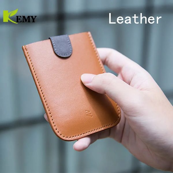 New Arrival DAX V2 Mini Slim Przenośne Posiadacze Kart Wyciągnięty Projekt Portfel Męski Gradient 5 Kart Pieniądze Krótkie Toreb Genuine leather