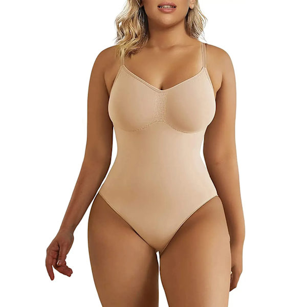 XS Seamless Skims Shapewear Body String Bantning Kvinna Magkontroll One Piece Faja Body Shapers Dam Body Suit Plus Size Black S