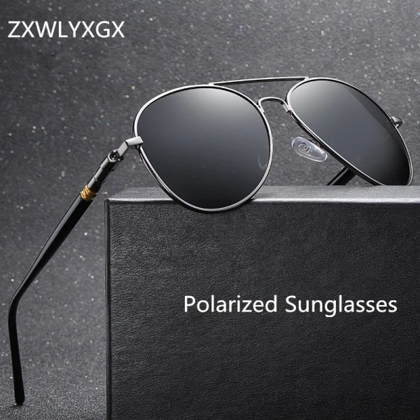 ZXWLYXGX Märke Solglasögon Herr 2023 Polariserat Mode Klassiska Pilot Solglasögon Fiske Körglasögon Solglasögon För Kvinnor Oculos 526C4 Polarized