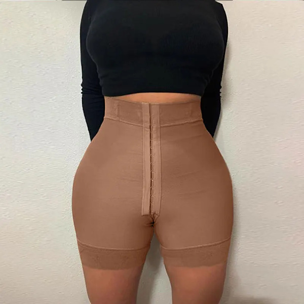One Piece Secret Women Öppen byst Waist Trainer Bodysuit Shapewear Bantning Body Shaper Underkläder Hög midja Faja Tan L