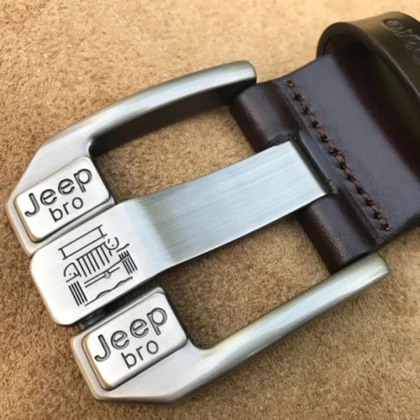 Män högkvalitativt bälte i äkta läder Lyxiga designerbälten för män Modeband för män manliga jeans för man Cowboy P304-Brown 105CM