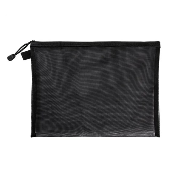 1 ST Mesh Kvinnor Mappar Smink Case Förvaringspåsar Liten stor kosmetikaväska Organizer Case Black 23.5x17cm