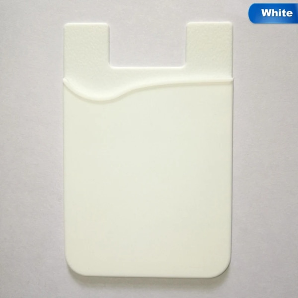 Business Credit Pocket Adhesive Mode Kvinnor Män Mobiltelefon Hållare ID-kort Hållare Slim Case klistermärke White