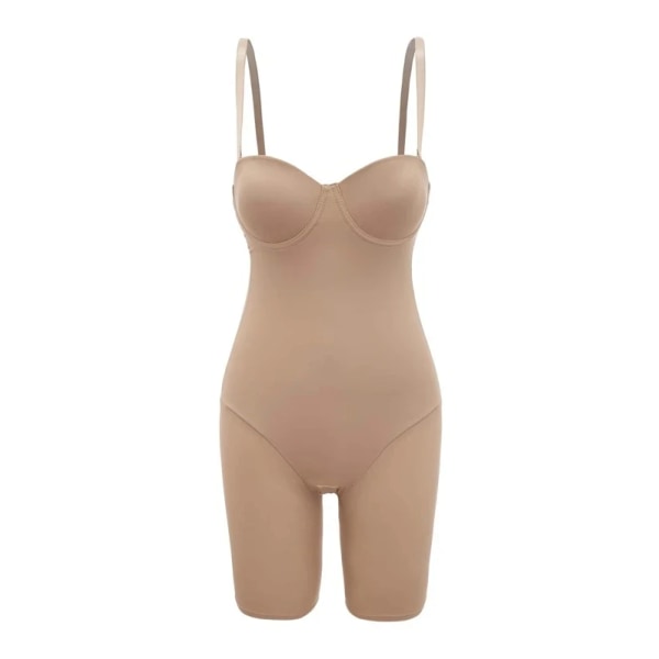 Body Shapewear Kvinnor Seamless Shaper Slimming Underkläder Magekontroll Reduktiv gördel med BH Control Trosor Butt Lifter Beige L