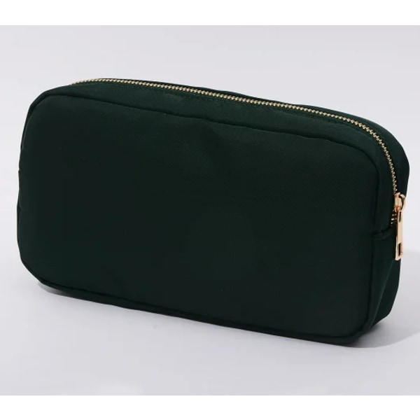 Ny vattentät nylon slitstark necessär Kosmetisk väska Enfärgad sminkväska för kvinnor Resetoalett Skönhet sminkväska Organizer no patch(.345) L(.345)