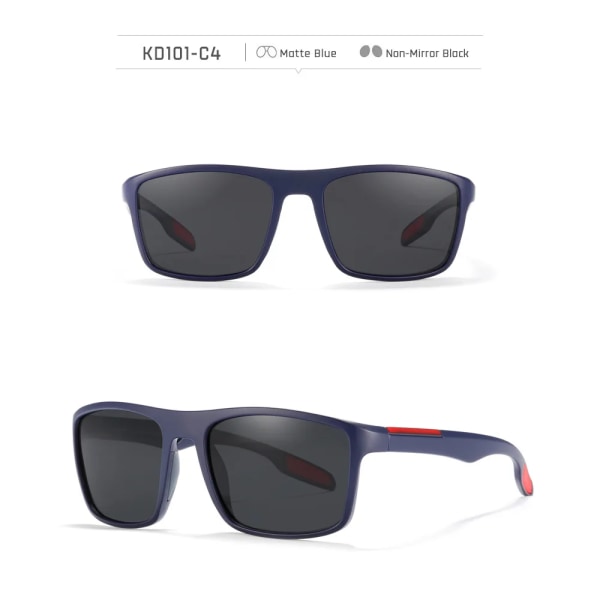 Italiensk design av hög kvalitet TR90 polariserade solglasögon Herr Kvinnor Sport Körskydd KDEAM UV400 Okrossbara solglasögon med box C4 TR90 and Polarized