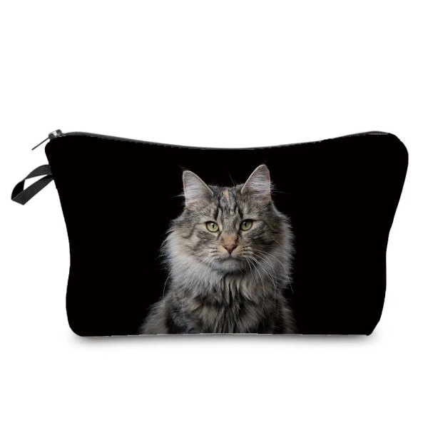 Värmeöverföring Djurmönster sminkväska Söt katt Print Kosmetiska väskor Högkvalitativ organizer Multifunktion Kvinnor Case hz5099 Cat Dog Bag