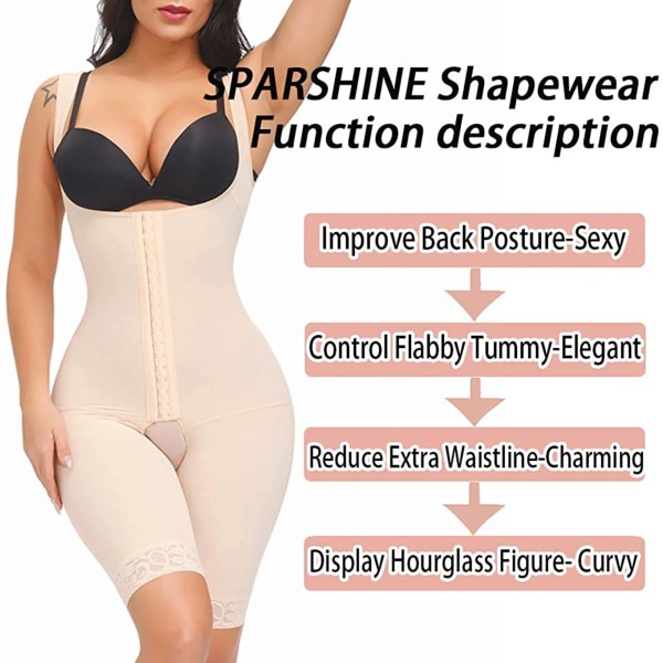 Postpartum Formning buken colombiansk gördel bantning Korsett Waist trainer Platt mage För kvinnor Shapers Helkroppsformkläder Black 98-1617 M