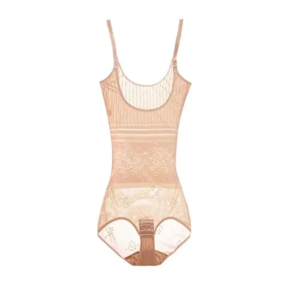 Kvinnor Shapewear Helkroppsformare Bantning Body Korsett Waist trainer Shaping Underkläder Postpartum Recovery Slida Khaki-a XL 70-80KG