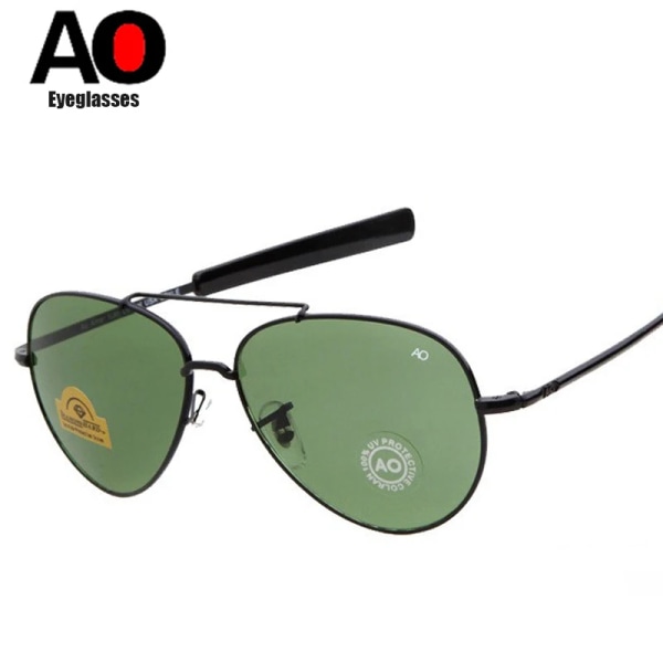 Märke Herr Solglasögon Army MILITARY MacArthur Aviation Style AO Allmänt Solglasögon Amerikansk lins Optiskt glas Oculos De Sol C3