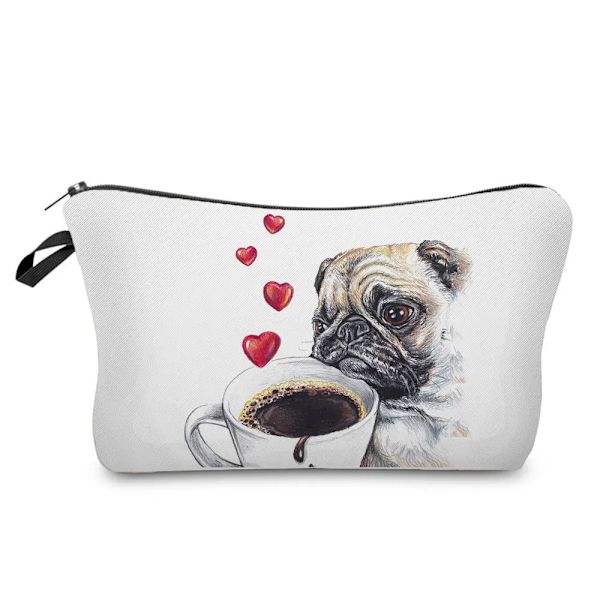 Söt och rolig kosmetisk väska med print utomhus portabel kvinna toalettväska Anpassningsbar skollärare present necessär sminkväska hz5893 Dog Paw Bag