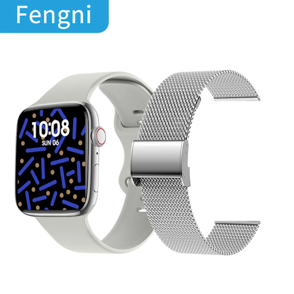 NFC Smart Watch Dörr åtkomstkontroll Låsa upp Smartwatch Herr Dam Fitness Armband Bluetooth Samtal Hjärtfrekvensdetektering With Steel Strap(.289)