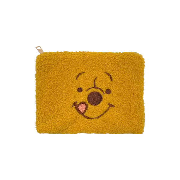 PURDORED 1 st Vinter Varm Söt Djursminkväska Mjuk lammull Kvinnor Kosmetikväska Resor Kvinnlig Sminkpåse Student Pennsväska yellow  bear