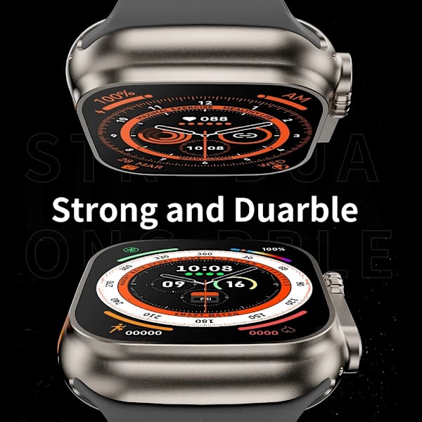 49mm Smartwatch för Apple Smart Watch ultra series 8 Herr Damklockor NFC GPS Spårtermometer BluetoothCall Vattentät Sport orange and xiaobaiNL