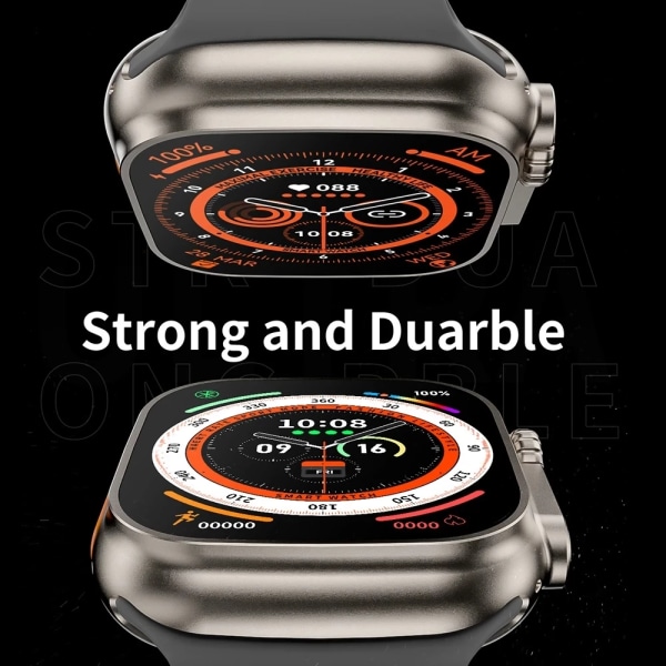 49mm Smartwatch för Apple Smart Watch ultra series 8 Herr Damklockor NFC GPS Spårtermometer BluetoothCall Vattentät Sport orange and xiaohuiNL