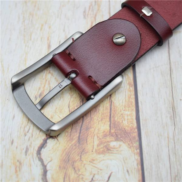 Herrbälte Koläderbälte för män Svart/lila/grönt/kaffe/blått/rött 3,8 cm brett byxbälte för jeans Lyxigt designerbälte Red 115CM
