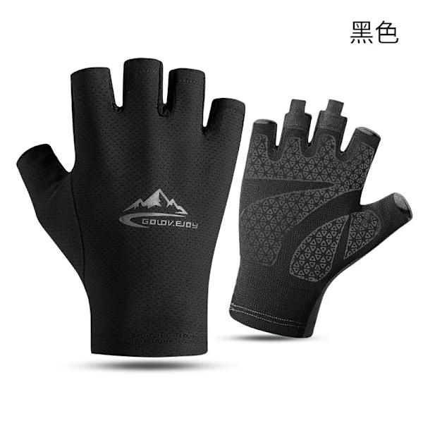 UPF50+ Solhandskar Herr Kvinnor för Kajakpaddling Vandring Paddling Köra Kanot Rodd UV-skydd Fiske Fingerlösa handskar grey M