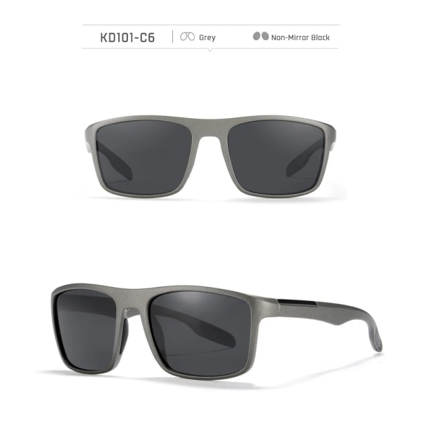 Italiensk design av hög kvalitet TR90 polariserade solglasögon Herr Kvinnor Sport Körskydd KDEAM UV400 Okrossbara solglasögon med box C6 TR90 and Polarized