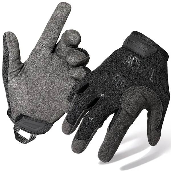 Män Kamouflage Taktisk Helfingerhandskar Airsoft Army Militär Sport Ridning Jakt Fotvandring Cykel Cykling Paintball vantar Z3 Black M