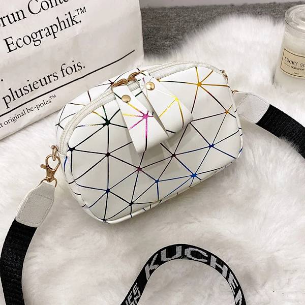 Ny liten dragkedja Crossbody-väskor för kvinnor sommar PU-läder Axelväska för flicka Handväska Mode telefonväska Red