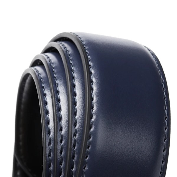 Lyxmode manligt vändbart läderbälte män Business byxbälte Äkta män läderbälten för jeans Blå Mörkbrun Svart 018BlueBlack 110cm 36to39 Inch