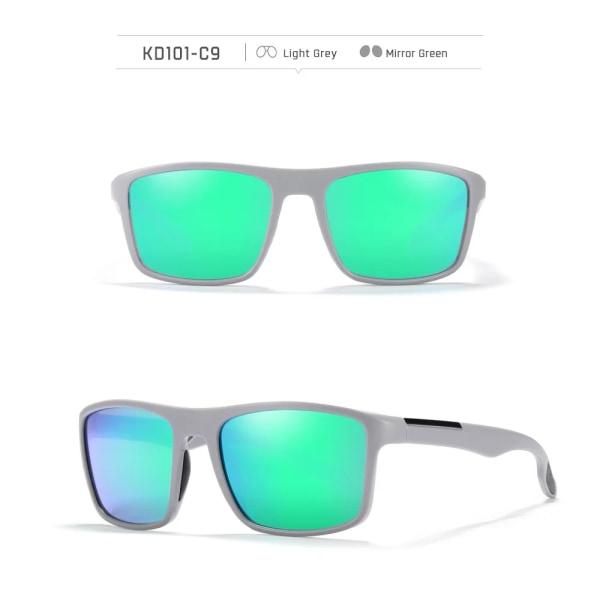 Italiensk design av hög kvalitet TR90 polariserade solglasögon Herr Kvinnor Sport Körskydd KDEAM UV400 Okrossbara solglasögon med box C9 TR90 and Polarized