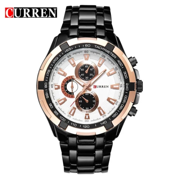 Curren Brand Herr Klockor Lyx Sport Quartz-Watch 30M vattentäta klockor herr helt rostfritt stål Herr Armbandsur relojes 8023J