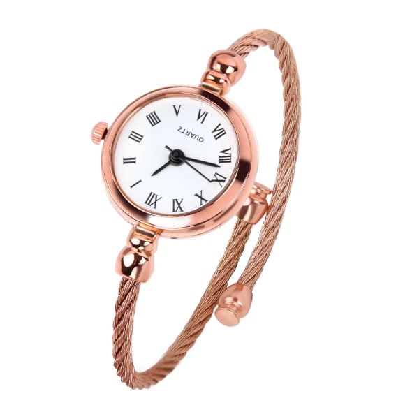 Lyxmode Guldarmband Armband Kvinnor Klockor Rostfritt stål Retro Dam Quartz Armbandsur Ulzzang Brand Small Clock Type 6