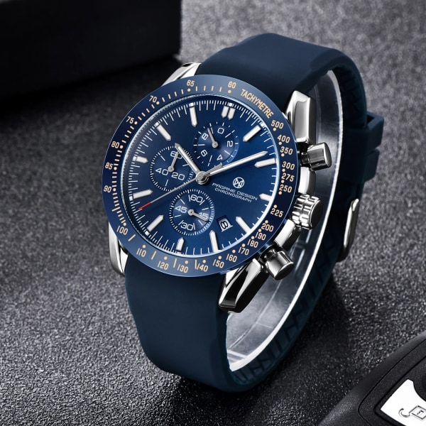 2022 NYTT (Pagrne) PAGANI DESIGN Business Herr Quartz Watch Sapphire Steel Chronograph Cross-country Sports Vattentäta klockor PG5140-BlackGoldR